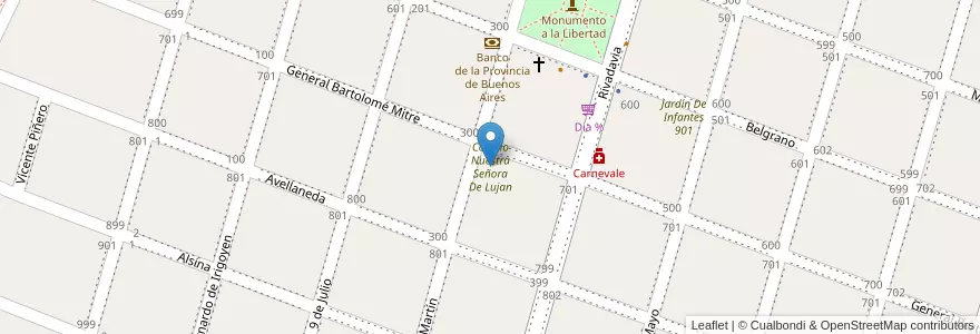 Mapa de ubicacion de Colegio Nuestra Señora De Lujan en Argentina, Provincia Di Buenos Aires, Partido De San Andrés De Giles.