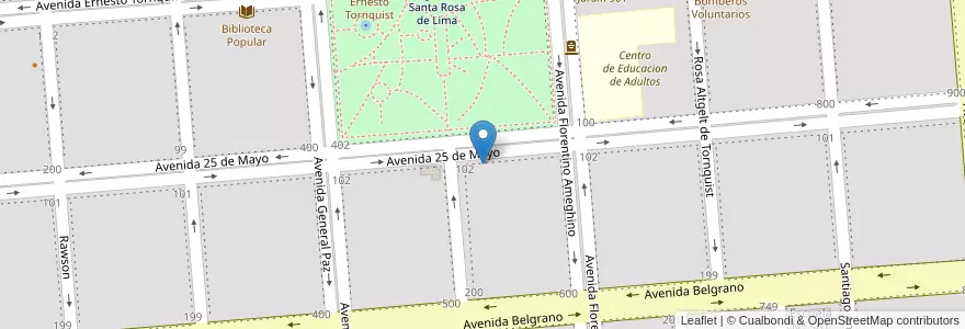 Mapa de ubicacion de Colegio Nuestra Señora de Luján en Arjantin, Buenos Aires, Partido De Tornquist, Tornquist.