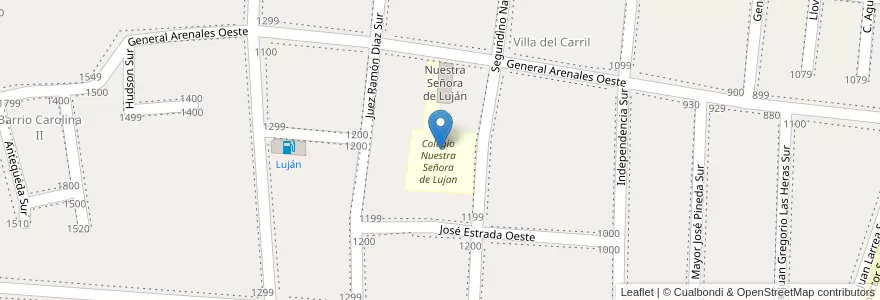 Mapa de ubicacion de Colegio Nuestra Señora de Lujan en Arjantin, San Juan, Şili, Capital.