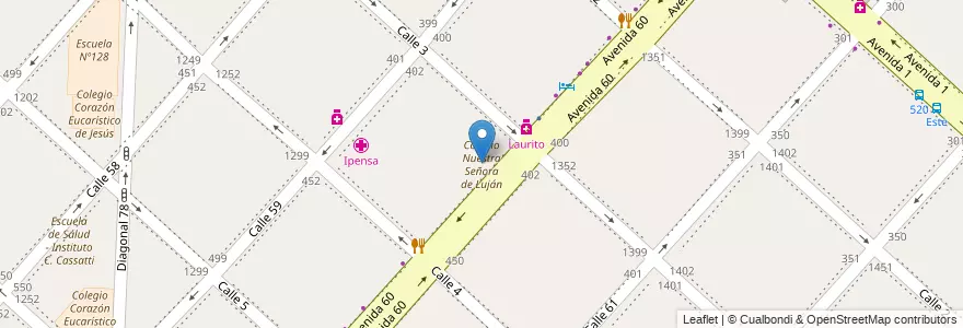 Mapa de ubicacion de Colegio Nuestra Señora de Luján, Casco Urbano en Argentinië, Buenos Aires, Partido De La Plata, La Plata.