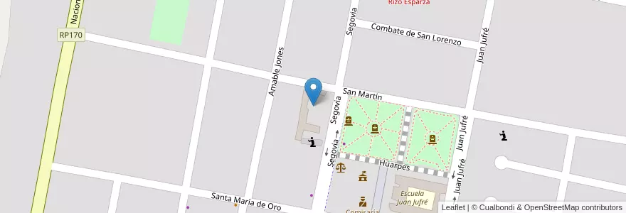 Mapa de ubicacion de Colegio Nuestra Señora del Carmen en Argentina, San Juan, Cile, Angaco.