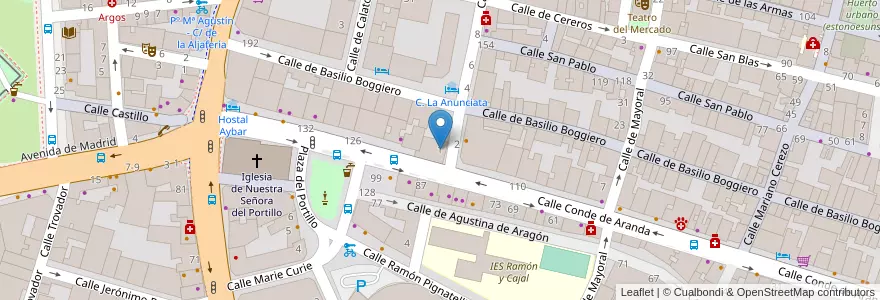 Mapa de ubicacion de Colegio Nuestra Señora del Carmen y San José en Spanien, Aragonien, Saragossa, Zaragoza, Saragossa.