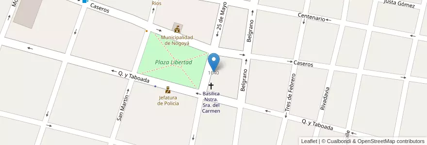 Mapa de ubicacion de Colegio Nuestra Señora del Huerto en アルゼンチン, エントレ・リオス州, Departamento Nogoyá, Nogoyá, Distrito Montoya.