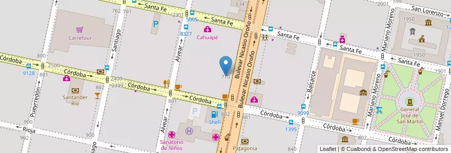 Mapa de ubicacion de Colegio Nuestra Señora del Rosario. en Argentina, Santa Fe, Departamento Rosario, Municipio De Rosario, Rosário.