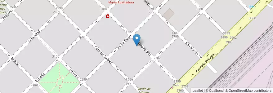 Mapa de ubicacion de Colegio Nuevas Lenguas en アルゼンチン, ブエノスアイレス州, Partido De Olavarría, Olavarría.
