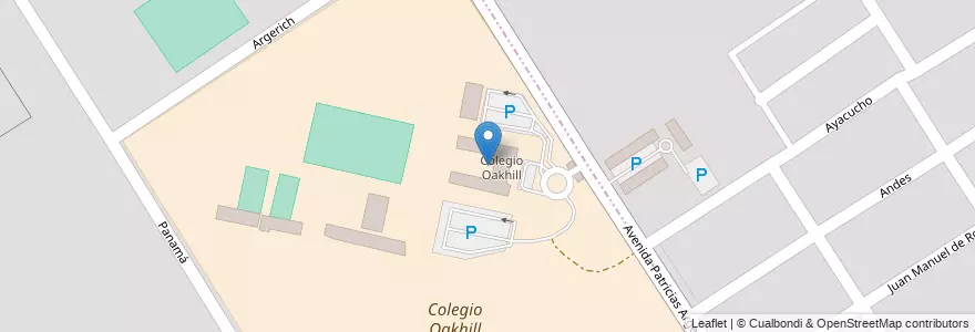 Mapa de ubicacion de Colegio Oakhill en アルゼンチン, ブエノスアイレス州, Partido Del Pilar.