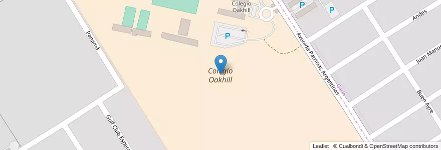 Mapa de ubicacion de Colegio Oakhill en Argentinië, Buenos Aires, Partido Del Pilar.