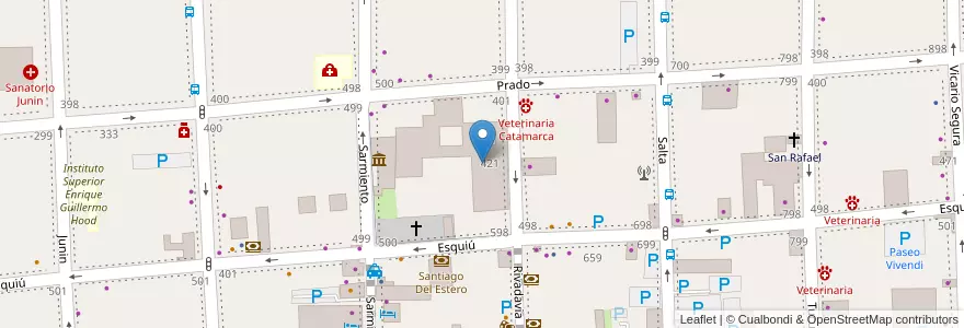 Mapa de ubicacion de colegio Padre Ramón de la Quintana en Arjantin, Catamarca, Departamento Capital, Municipio De San Fernando Del Valle De Catamarca, San Fernando Del Valle De Catamarca.