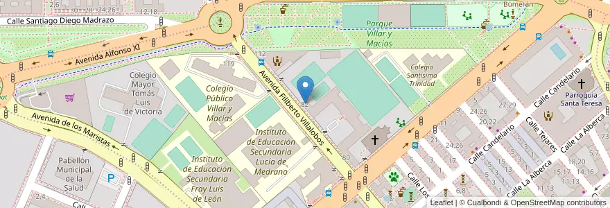 Mapa de ubicacion de Colegio Padres Trinitarios en Spain, Castile And León, Salamanca, Campo De Salamanca, Salamanca.