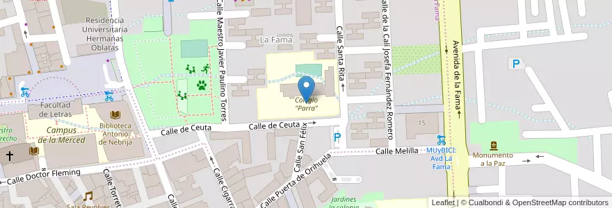 Mapa de ubicacion de Colegio "Parra" en España, Región De Murcia, Región De Murcia, Área Metropolitana De Murcia, Murcia.
