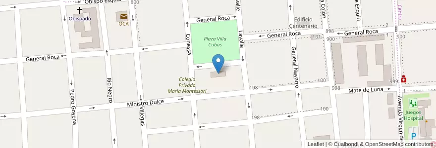 Mapa de ubicacion de Colegio Polimodal Villa Cubas en 阿根廷, Catamarca, Departamento Capital, Municipio De San Fernando Del Valle De Catamarca, San Fernando Del Valle De Catamarca.