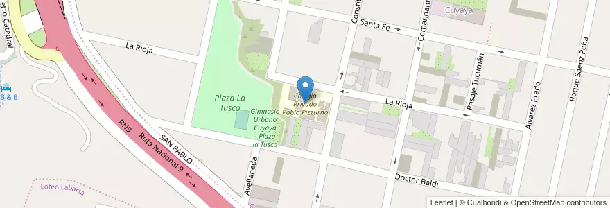 Mapa de ubicacion de Colegio Privado Pablo Pizzurno en آرژانتین, Jujuy, Departamento Doctor Manuel Belgrano, Municipio De San Salvador De Jujuy.
