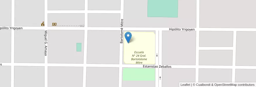 Mapa de ubicacion de Colegio Profesor Elpidio Oscar Pérez en آرژانتین, La Pampa, Municipio De Uriburu, Departamento Catriló, Uriburu.