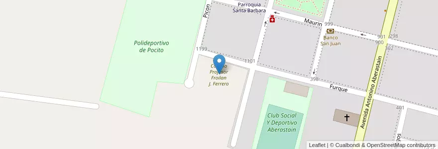 Mapa de ubicacion de Colegio Profesor Froilan J. Ferrero en Argentinië, San Juan, Chili, Pocito.