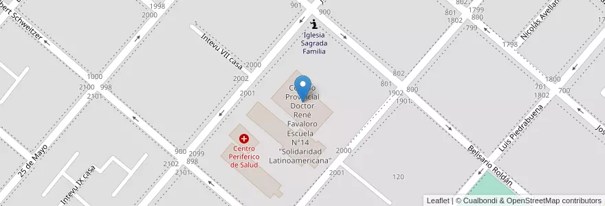 Mapa de ubicacion de Colegio Provincial Doctor René Favaloro en 아르헨티나, 티에라델푸에고주, 칠레, Río Grande, Departamento Río Grande.