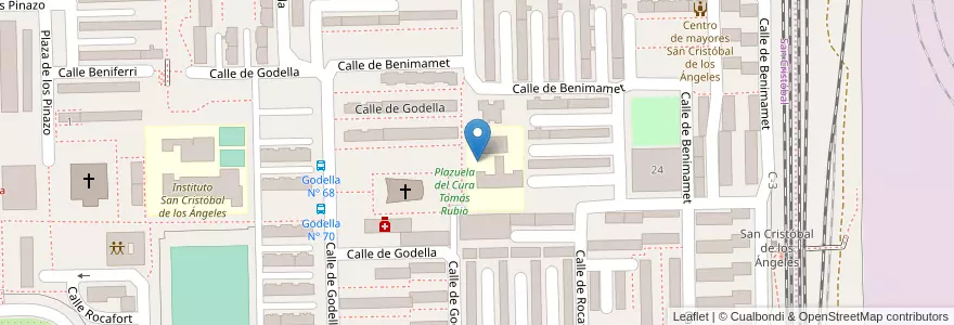 Mapa de ubicacion de Colegio Público Azorín en Espanha, Comunidade De Madrid, Comunidade De Madrid, Área Metropolitana De Madrid Y Corredor Del Henares, Madrid.