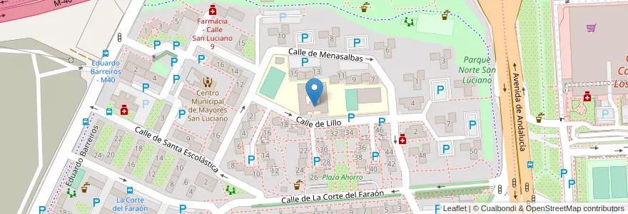 Mapa de ubicacion de Colegio Público Ciudad de Córdoba en 스페인, Comunidad De Madrid, Comunidad De Madrid, Área Metropolitana De Madrid Y Corredor Del Henares, 마드리드.