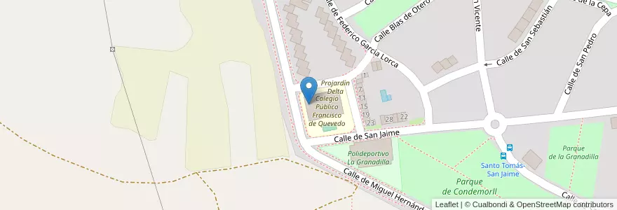 Mapa de ubicacion de Colegio Público Francisco de Quevedo en Spagna, Comunidad De Madrid, Comunidad De Madrid, Área Metropolitana De Madrid Y Corredor Del Henares, Majadahonda.