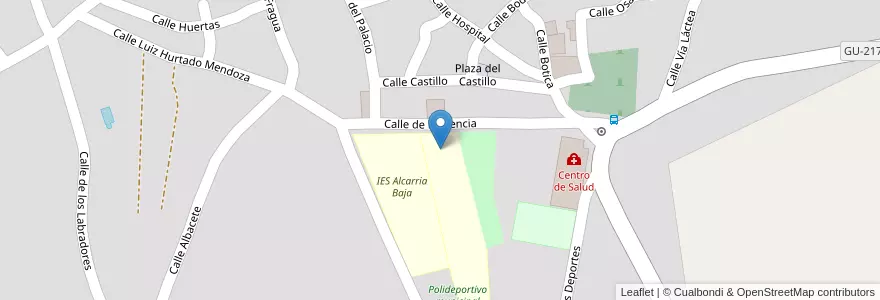 Mapa de ubicacion de Colegio Público José Maldonado y Ayuso en Spanje, Castilië-La Mancha, Guadalajara, Mondéjar.