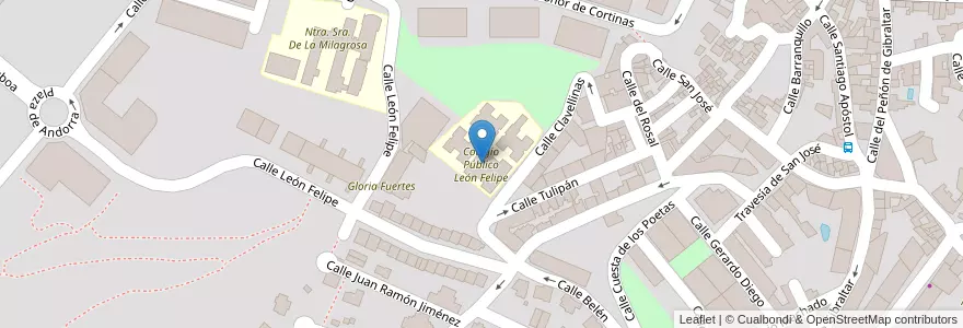 Mapa de ubicacion de Colegio Público León Felipe en 西班牙, Comunidad De Madrid, Comunidad De Madrid, Cuenca Del Henares, Arganda Del Rey.