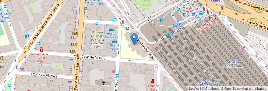 Mapa de ubicacion de Colegio Público Menéndez y Pelayo en Spanien, Autonome Gemeinschaft Madrid, Autonome Gemeinschaft Madrid, Área Metropolitana De Madrid Y Corredor Del Henares, Madrid.