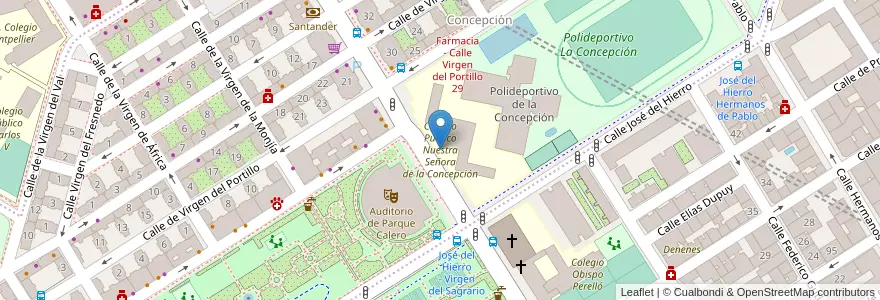 Mapa de ubicacion de Colegio Público Nuestra Señora de la Concepción en Spagna, Comunidad De Madrid, Comunidad De Madrid, Área Metropolitana De Madrid Y Corredor Del Henares, Madrid.
