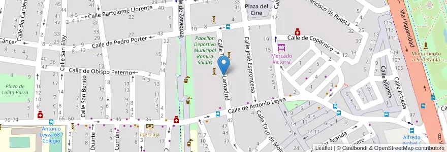Mapa de ubicacion de Colegio Publico Ramiro Solans en 스페인, Aragón, 사라고사, Zaragoza, 사라고사.