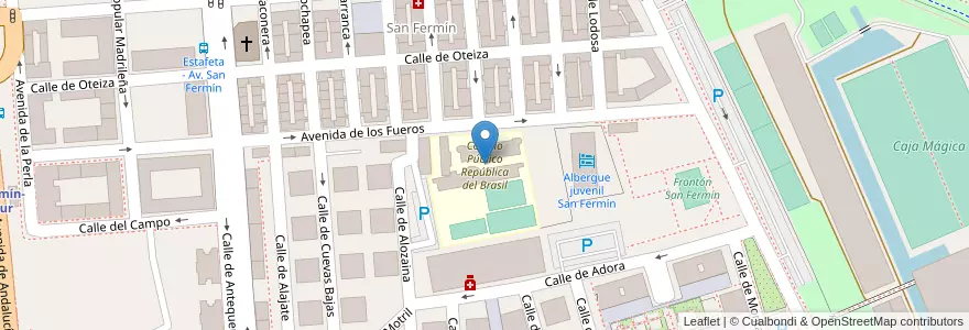 Mapa de ubicacion de Colegio Público República del Brasil en 西班牙, Comunidad De Madrid, Comunidad De Madrid, Área Metropolitana De Madrid Y Corredor Del Henares, Madrid.