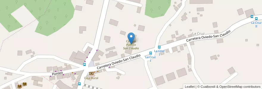 Mapa de ubicacion de Colegio Público San Claudio en Spanje, Asturië, Asturië, Oviedo.