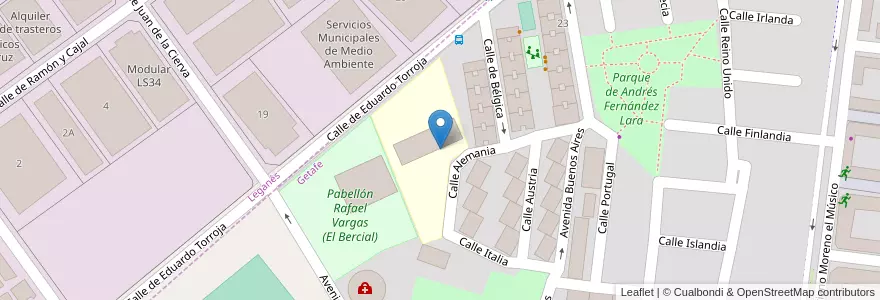 Mapa de ubicacion de Colegio Público Seseña y Benavente en Испания, Мадрид, Мадрид, Área Metropolitana De Madrid Y Corredor Del Henares, Leganés.
