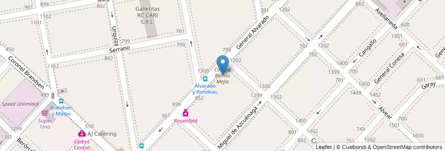 Mapa de ubicacion de Colegio Ramos Mejía en Arjantin, Buenos Aires, Partido De La Matanza, Ramos Mejía.