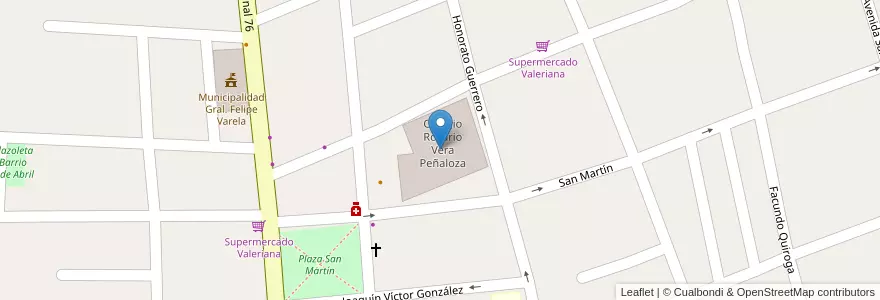 Mapa de ubicacion de Colegio Rosario Vera Peñaloza en Argentina, Chile, La Rioja, Coronel Felipe Varela.