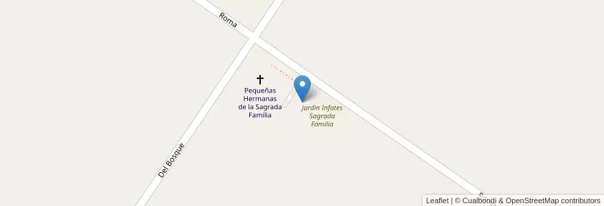 Mapa de ubicacion de Colegio Sagrada Familia en آرژانتین, شیلی, Mendoza, Departamento Maipú, Distrito Rodeo Del Medio.