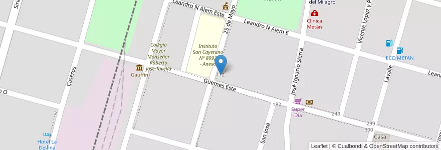 Mapa de ubicacion de Colegio Sagrado Corazon en Argentinië, Salta, San José De Metán, Municipio De Metán, Metán.