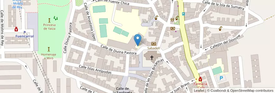 Mapa de ubicacion de Colegio Sagrado Corazón, Fuencarral en إسبانيا, منطقة مدريد, منطقة مدريد, Área Metropolitana De Madrid Y Corredor Del Henares, مدريد.