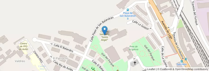 Mapa de ubicacion de Colegio Salesiano "Santo Angel" en Spanien, Asturien, Asturien, Avilés.