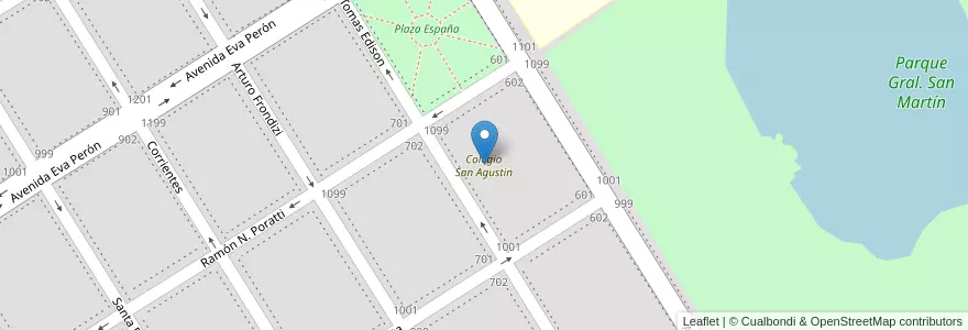 Mapa de ubicacion de Colegio San Agustin en Argentinië, Buenos Aires, Partido De Nueve De Julio, Cuartel Nueve De Julio Rural, 9 De Julio, Nueve De Julio.