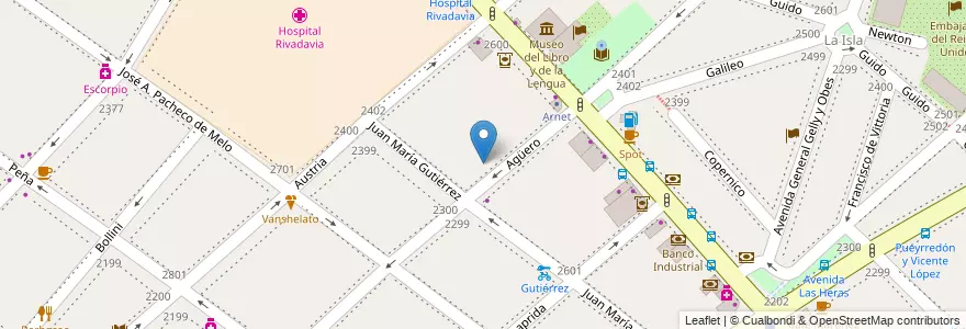 Mapa de ubicacion de Colegio San Agustín, Recoleta en 阿根廷, Ciudad Autónoma De Buenos Aires, Comuna 2, 布宜诺斯艾利斯.