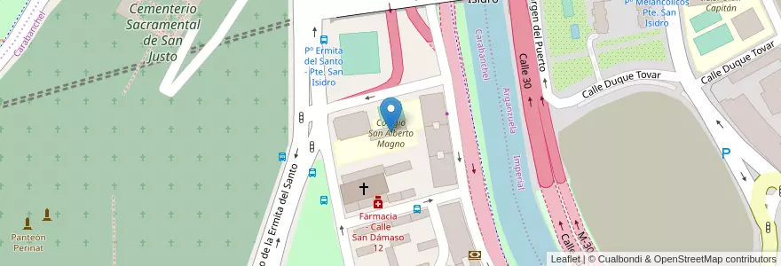 Mapa de ubicacion de Colegio San Alberto Magno en スペイン, マドリード州, Comunidad De Madrid, Área Metropolitana De Madrid Y Corredor Del Henares, Madrid.