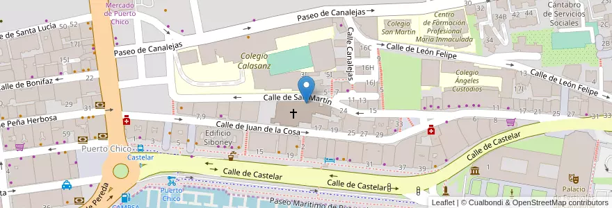 Mapa de ubicacion de Colegio San Antonio en Sepanyol, Cantabria, Cantabria, Santander, Santander.
