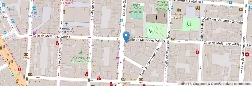Mapa de ubicacion de Colegio San Antonio de Padua en إسبانيا, منطقة مدريد, منطقة مدريد, Área Metropolitana De Madrid Y Corredor Del Henares, مدريد.