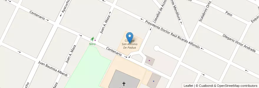 Mapa de ubicacion de Colegio San Antonio De Padua en 阿根廷, 布宜诺斯艾利斯省, Partido De Merlo, San Antonio De Padua.