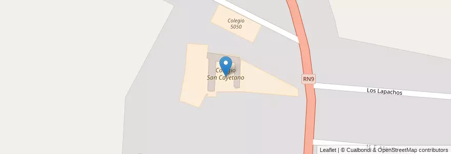 Mapa de ubicacion de Colegio San Cayetano en Аргентина, Сальта, La Caldera, Municipio De Vaqueros, Vaqueros.