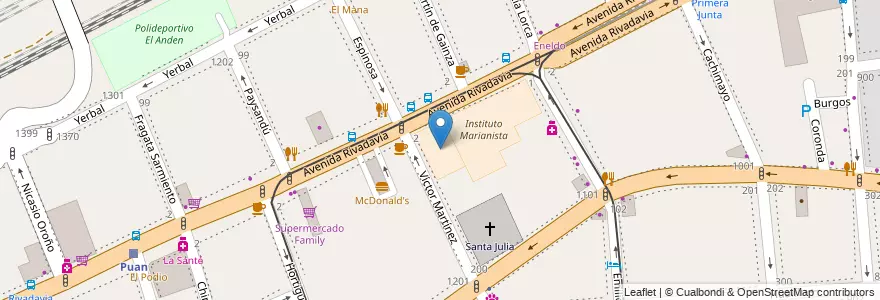 Mapa de ubicacion de Colegio San Cirano, Caballito en Аргентина, Буэнос-Айрес, Буэнос-Айрес, Comuna 6.