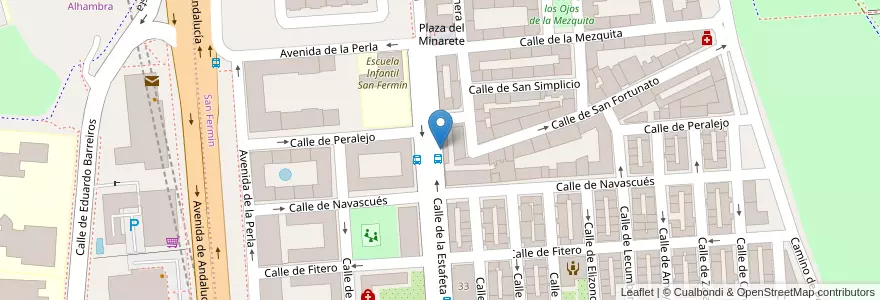 Mapa de ubicacion de Colegio San Fermín en スペイン, マドリード州, Comunidad De Madrid, Área Metropolitana De Madrid Y Corredor Del Henares, Madrid.