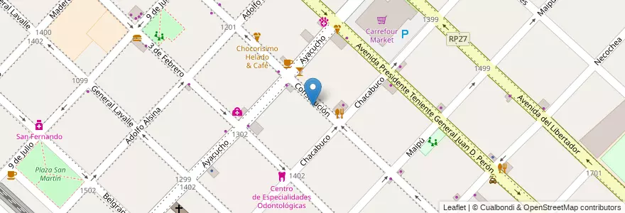 Mapa de ubicacion de Colegio San Fernando en 아르헨티나, 부에노스아이레스주, Partido De San Fernando, San Fernando.