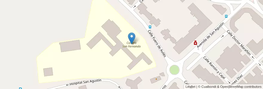 Mapa de ubicacion de Colegio San Fernando en İspanya, Asturias, Asturias, Avilés.