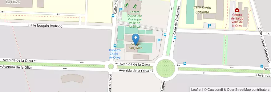 Mapa de ubicacion de Colegio San Jaime en Espanha, Comunidade De Madrid, Comunidade De Madrid, Área Metropolitana De Madrid Y Corredor Del Henares.