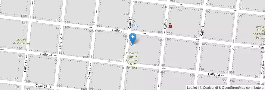 Mapa de ubicacion de Colegio San José en الأرجنتين, بوينس آيرس, Partido De Veinticinco De Mayo, Veinticinco De Mayo.