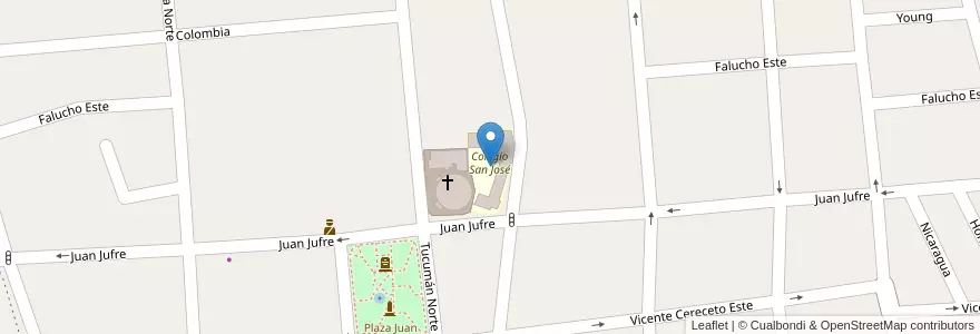 Mapa de ubicacion de Colegio San José en Аргентина, Сан-Хуан, Чили, Capital.